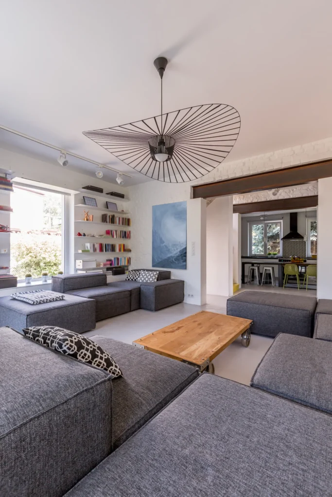 A modern living room showcasing a cohesive and well-planned design. The image highlights the importance of design development in creating a harmonious and aesthetically pleasing space.